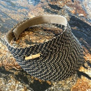 Visor, Velcro band/adjustable size. Slight wear on the inside band. Good cond.